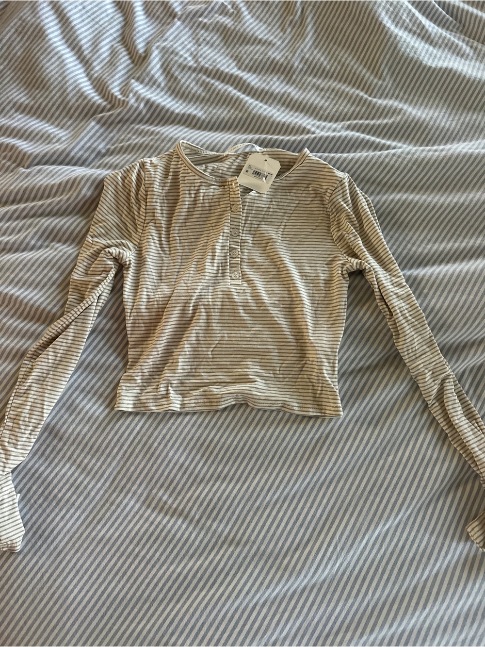 Altard State Long-Sleeve Henley Striped top NEW WITH TAGS